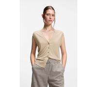 BOSS Knitted waistcoat with merino wool - Style Fumi, 50554976 Light Beige M