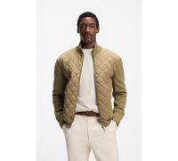 BOSS Knitted-wool jacket with quilted front - Style C-Ubon, 50555126 Beige XL