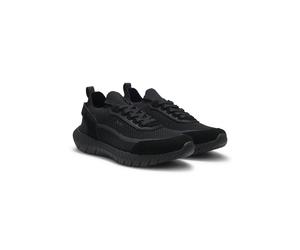 BOSS Lace-up suede trainers with a knit sock - Style BOSS-MOTION_Slon_bkn, 50568943 Black 6
