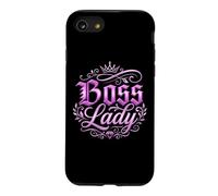 Boss Lady Crown and Diamond Elegant Pink Typography Design Case for iPhone SE (2020) / 7/8