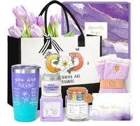 Boss Lady Gifts for Women, Best Boss Gifts for Women, Thank You Gift Baskets for Bosses Female, Birthday Christmas Farewell Office Appreciation Gift Set w/Canvas Tote Bag Acrylic Decor