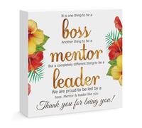 Boss Lady Gifts for Women Boss Lady Office Desk Decor Wooden Sign Decoration for Home Office Shelf Table Decor Christmas Birthday Going Away Thank You Gifts for Female Boss Leader Mentor
