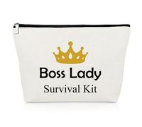 Boss Lady Gifts for Women Boss Makeup Bag Thank You Appreciation Gifts for Women Cosmetic Bag Leadership Presents for Leader Manager Mentor Birthday Retirement Presents Leaving Farewell Cosmetic Pouch