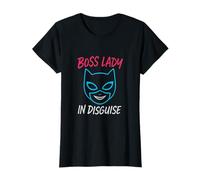 Boss Lady in Disguise Feminist Cat Mask T-Shirt