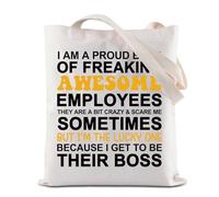 Boss Lady Tote Bag Bosses Day Gift Best Boss Ever Reusable Grocery Shopping Bag Proud Boss Shoulder Bag (Boss Tote)