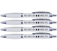 BOSS Lady's Pen Hands Off!!, 4 Printed PENS for BOSS Lady