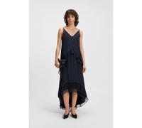 BOSS Layered satin dress with silk inserts - Style Dekalya, 50542856 Dark Blue 14
