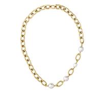 HUGO BOSS Leah Freshwater Pearl Belcher Chain Necklace, Gold