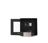 BOSS Leather belt with Double B monogram buckle - Style B_Icon_Plq_Gb35_grp, 50572925 Black pcs.