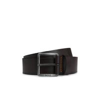 BOSS Leather belt with logo buckle - Style Jeeko_Sz40, 50541165 Dark Brown 46