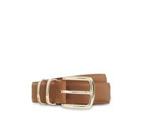 BOSS Leather belt with twin metal keeper - Style Plum-ML_Sz30, 50568472 Brown 38