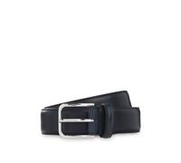 BOSS Leather business belt with polished silver buckle - Style Madison-B1_VLSt_Sz35, 50558700 Dark Blue 34