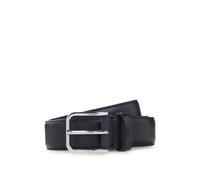 BOSS Leather business belt with polished silver buckle - Style Madison-B1_VLSt_Sz35, 50558700 Dark Blue 36