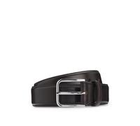 BOSS Leather business belt with polished silver buckle - Style Madison-B1_VLSt_Sz35, 50558700 Dark Brown 42
