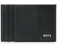 BOSS Leather Card Holder New Crosstown Card Wallet Black