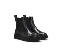 BOSS Leather Chelsea boots with gold-tone Double B monogram - Style Eleri_ChBootie_LTWS, 50573133 Black 6