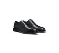 BOSS Leather Derby shoes with cap toe - Style Tayil_Derb_buct, 50568800 Black 9.5