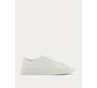 Boss Leather Lace Up Trainers White