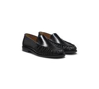 BOSS Leather loafer with ruched detailing - Style Lycia_MoccHF_LTS, 50557685 Black 4