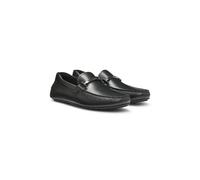 BOSS Leather loafers with branded hardware - Style Noel_Mocc_ltfhw, 50548100 Black 8