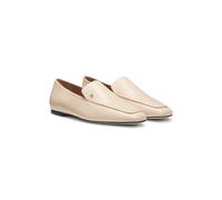 BOSS Leather loafers with Double B monogram trim - Style Charlize_Loafer_LTS, 50557644 Light Beige