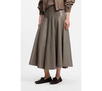 BOSS Leather midi skirt with bell silhouette - Style Sesola, 50568642 Taupe 10