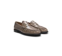 BOSS Leather moccasins with Double B monogram - Style Lycia_Mocc_LTWR, 50573102 Light Brown 7