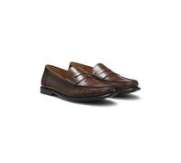 BOSS Leather moccasins with penny trim - Style Tevan_Mocc_bope, 50568747 Dark Brown 11