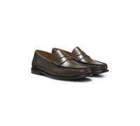 BOSS Leather moccasins with penny trim - Style Tevan_Mocc_bope, 50568747 Dark Green 10