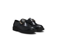 BOSS Leather monk shoes with buckled strap - Style Eleri_Monk_BOBK, 50548740 Black 6