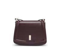 BOSS Leather saddle bag with signature hardware and monogram - Style Ariell Saddle N., 50521037 Dark Red pcs.