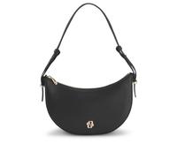 BOSS Leather shoulder bag with Double B monogram - Style BOSS BEYOND Halfmoon, 50547705 Black