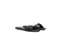 BOSS Leather slides with logo-detail buckle - Style Charlize_Slid10_VCBK, 50542200 Black 5