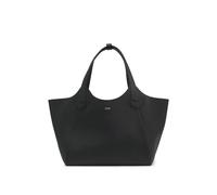 BOSS Leather tote bag with metallic logo lettering - Style Lenah New Tote, 50563395 Black