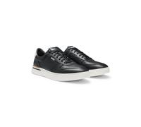 BOSS Leather trainers with contrast logos - Style Clint_Tenn_ltvpN, 50542538 Black 7