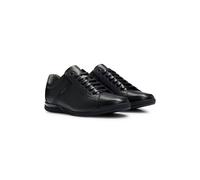 BOSS Leather trainers with odour-control lining - Style Saturn_Lowp_lux4 A_N, 50498282 Black