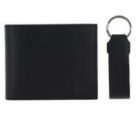 BOSS Leather Wallet Keyring Gift Set Trifold Wallet/Keyring Black
