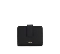 BOSS Leather wallet with logo lettering - Style Lenah new Sm Wallet, 50568170 Black pcs.