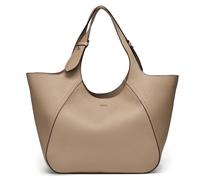 BOSS Lenah Big Tote Bag Leather Open Brown Taupe