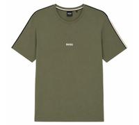 BOSS Unique Global Stripe Taped Loungewear T-Shirt - Khaki, Khaki, Size L, Men Khaki