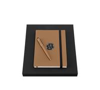 BOSS Lined A5 notebook and ballpoint pen set - Style Set HNH612XL + HSC6124X, 58837066 Brown pcs.