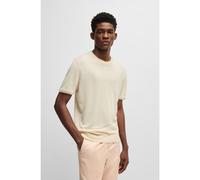 BOSS Linen-blend knit sweatshirt with tipping - Style H-Jiovanni, 50537639 Natural S