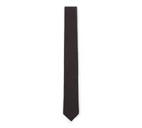 BOSS Linen-blend tie with solid weave - Style P-TIE CM6 262, 50561764 Dark Brown pcs.