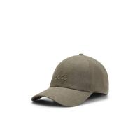 BOSS Linen cap with embroidered logo - Style Zed-LN, 50539422 Dark Green pcs.