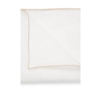 BOSS Linen pocket square with contrast border - Style H-POCKET SQ. ONE, 50561709 Light Beige pcs.