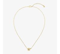 BOSS Jewelry Women's LIVE PRECIOUS Collection Necklace in Light Yellow Gold with Intertwined Rings and Crystals - 1580755