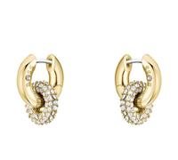 BOSS Live Precious Women's Gold IP 14mm Crystal Huggie Earrings