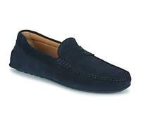 BOSS Mens Noel Mocc Suede Moccasins with Penny Trim Size 8 Dark Blue
