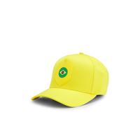 BOSS Logo cap in lustrous twill with country-flag badge - Style Poulin-BC D'LUX-Flag, 50562802 Brazil pcs.