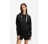 BOSS Women's CP Stripe_Hoodie Loungew Sweatshirt, Black1, XS